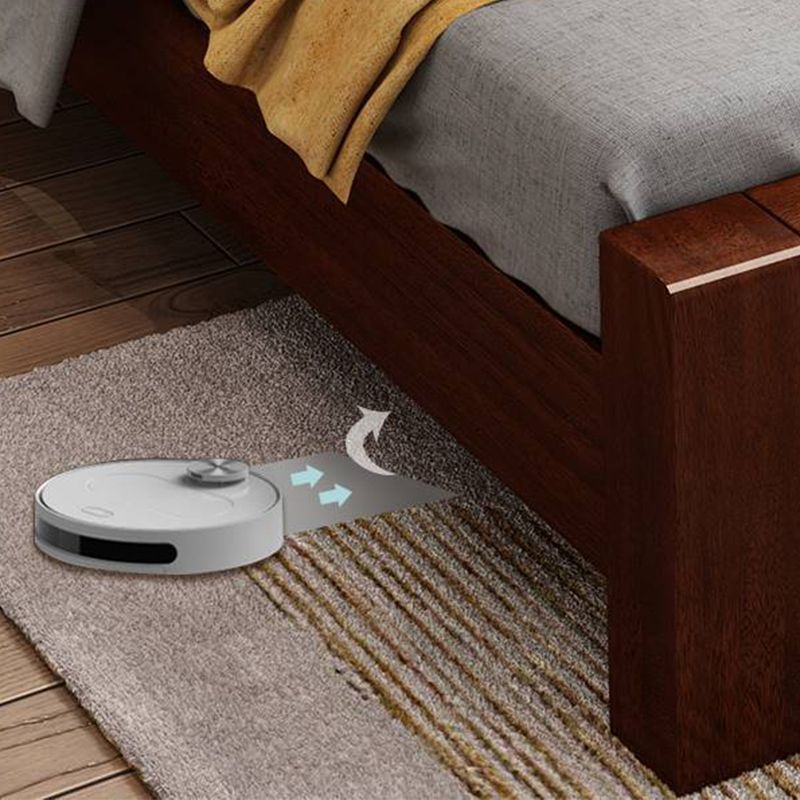 Mid-Century Modern Bed in Pine Wood with Sleigh Headboard Sleigh Bed