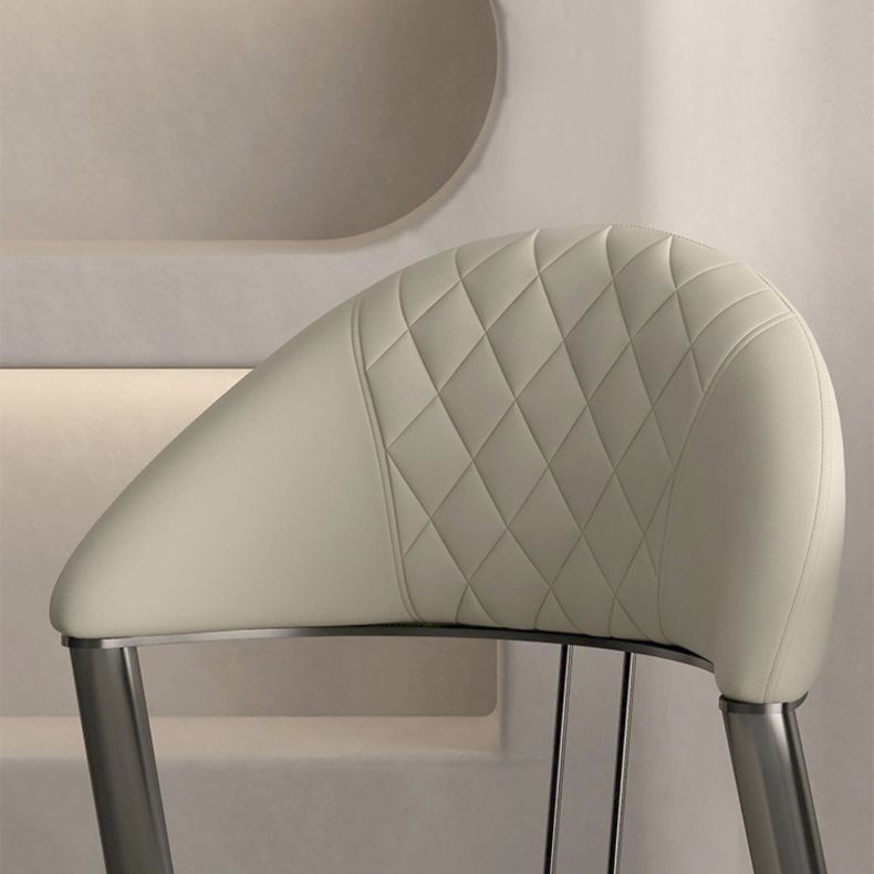 フェイクレザーダイニングチェアノルディックスタイルオープンバックアームレスダイニングルーム用