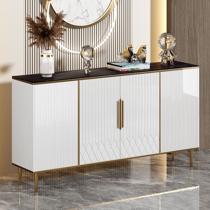 Stone Modern Sideboard Adjustable Shelves Dining Room Sideboard Clearhalo 'buffet_sideboard' 'Buffets & Sideboards' 'furn' 'furn_buffet_sideboard' 'Furniture' 'Kitchen & Dining Furniture' 1200x1200_cff5cd83-ffd2-4ba9-a99f-f87d51272ad5