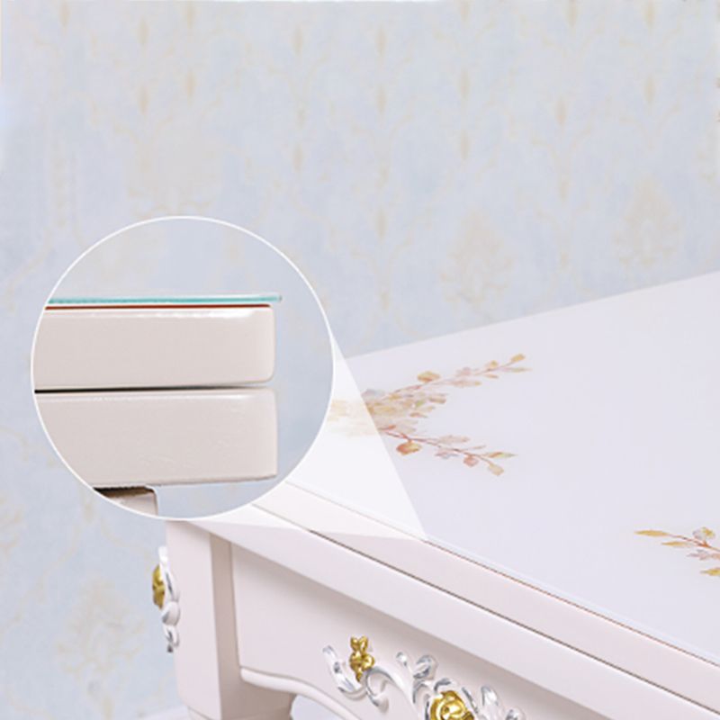 White Extendable Dining Table Solid Wood Dining Table for Dining Room