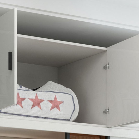 Sliding Wardrobe Armoire White Engineered Wood Wardrobe Closet