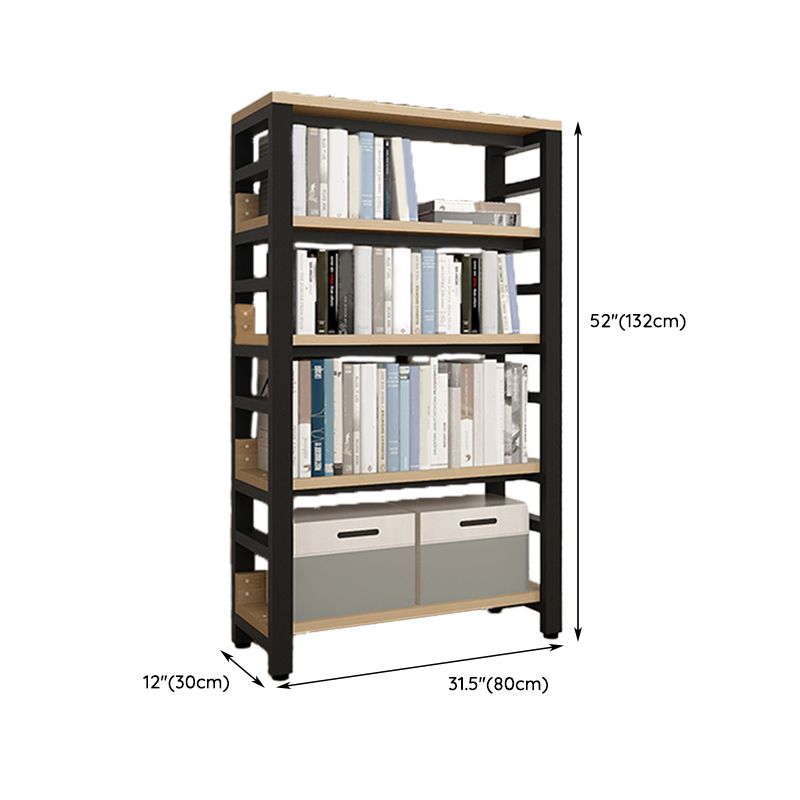 Étagères scandinaves à la bibliothèque de l'étagère à l'arrière incluses pour le bureau à domicile
