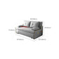 STOCK FUTON in futon e materasso in tessuto moderno grigio con cuscini