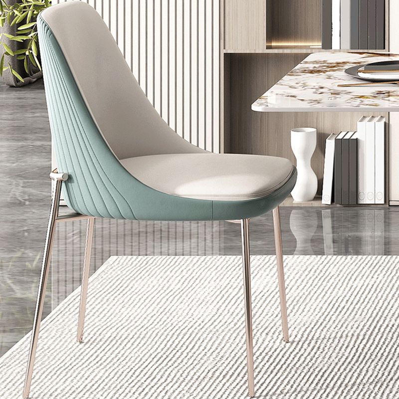 Sedia laterale glam in metallo sedia a sala da pranzo corda solida per interno