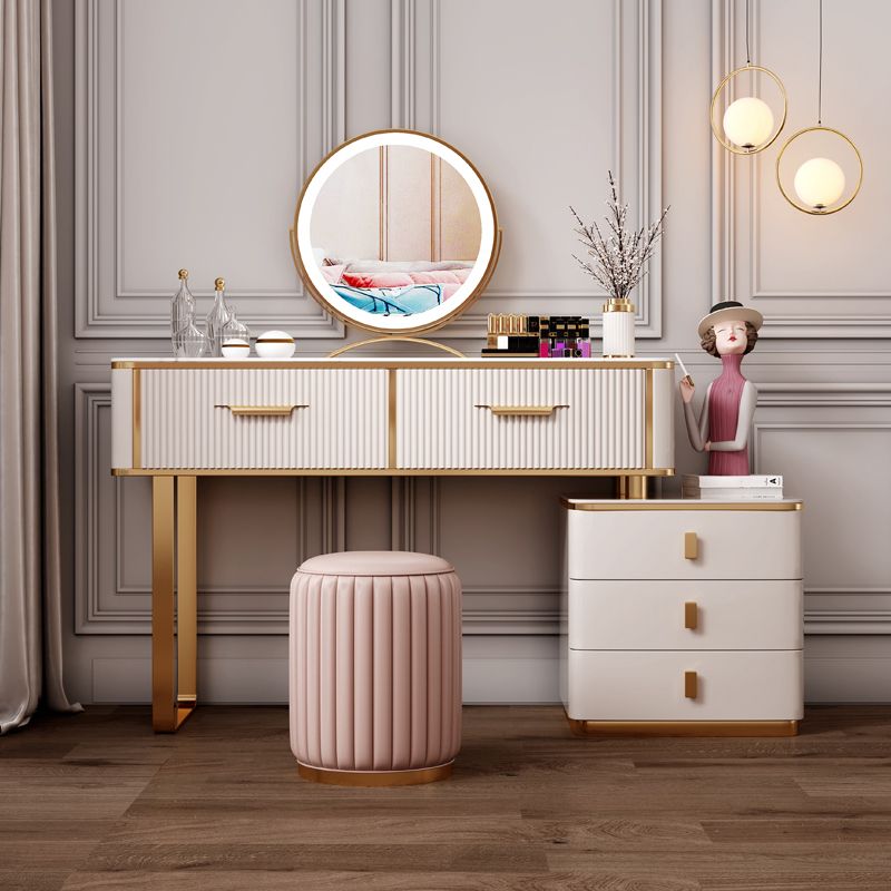 Slate Top Makeup Vanity Set Glam Beige Vanity Dressing Table Set Clearhalo 'Bedroom Furniture' 'furn' 'furn_makeup_vanities' 'Furniture' 'Makeup Vanities' 'makeup_vanities' 1200x1200_cff88635-97fe-447e-96e4-e91f7255e023