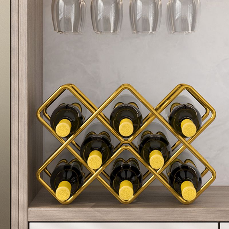 Modern Wine Bottle & Glass Rack Metal Wine Holder for Kitchen Clearhalo 'furn' 'furn_wine_racks' 'Furniture' 'Kitchen & Dining Furniture' 'Wine Racks' 'wine_racks' 1200x1200_cff93f17-bfd0-4bcf-b2d4-6549e7830526