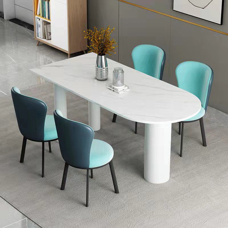 Metal Modern Free Form Table Sintered Stone Table with 3 Legs Clearhalo ' dining_table' 'Dining Tables & Seating' 'Dining Tables' 'furn' 'furn_dining_table' 'Furniture' 'furniture_dining_table' 'Kitchen & Dining Furniture' 'kitchen&dining_furn' 'kitchen' 'kitchen_dining_table' 1200x1200_cffba204-0c9c-4f26-9a8b-fe0f6e47ef60