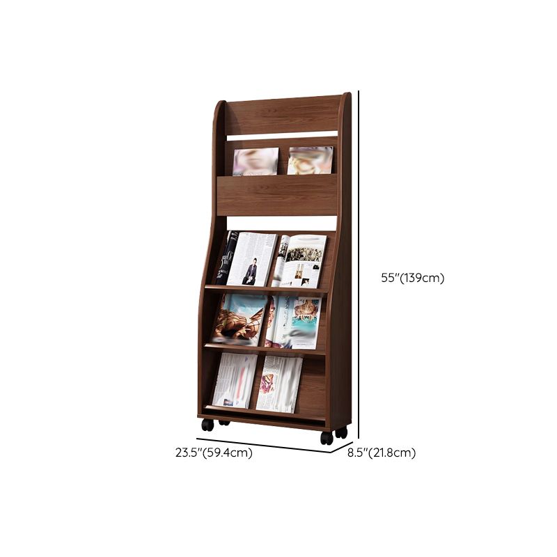 Closed Back Contemporary Bookcase Engineered Wood Vertical Bookshelf with Shelves Clearhalo 'Bookcases' 'furn' 'furn_bookcases' 'Furniture' 'Office Furniture' 1200x1200_cffbd05e-6d47-4553-bbdb-721ab11ec109