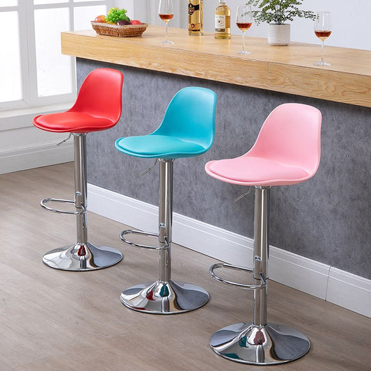 Contemporary Adjustable Height Bar Stool PU Leather Bar Stools for Kitchen Clearhalo 'Bar Furniture' 'Bar Stools' 'bar_stools' 'furn' 'furn_bar_stools' 'Furniture' 'Kitchen & Dining Furniture' 1200x1200_cffc260b-0895-45a8-baa7-cee884d50720