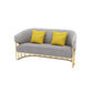 23.62 "W x 29.52" H Velvet Tuxedo Arm Sofa Contemporáneo Standard Sewn Pillow Back Sofa