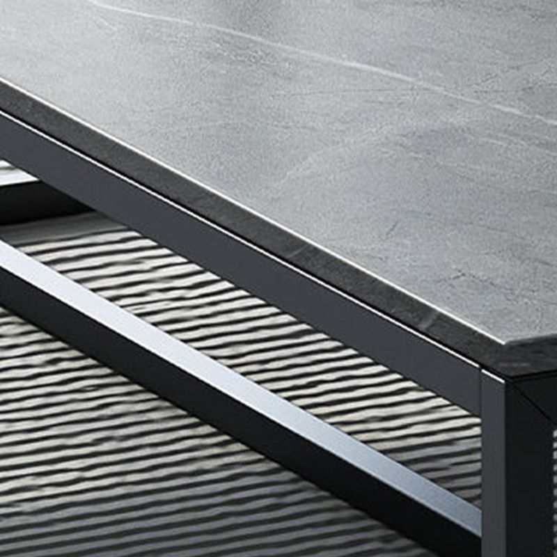 Trestle Type/frame Base Rectangular Slate Table Board Glam Style Coffee Table Clearhalo 'Coffee & Accent Tables' 'Coffee Tables' 'coffee_tables' 'furn' 'furn_coffee_tables' 'Furniture' 'Living Room Furniture' 1200x1200_cffdb204-73f4-4ba0-95ed-179d020a1e85
