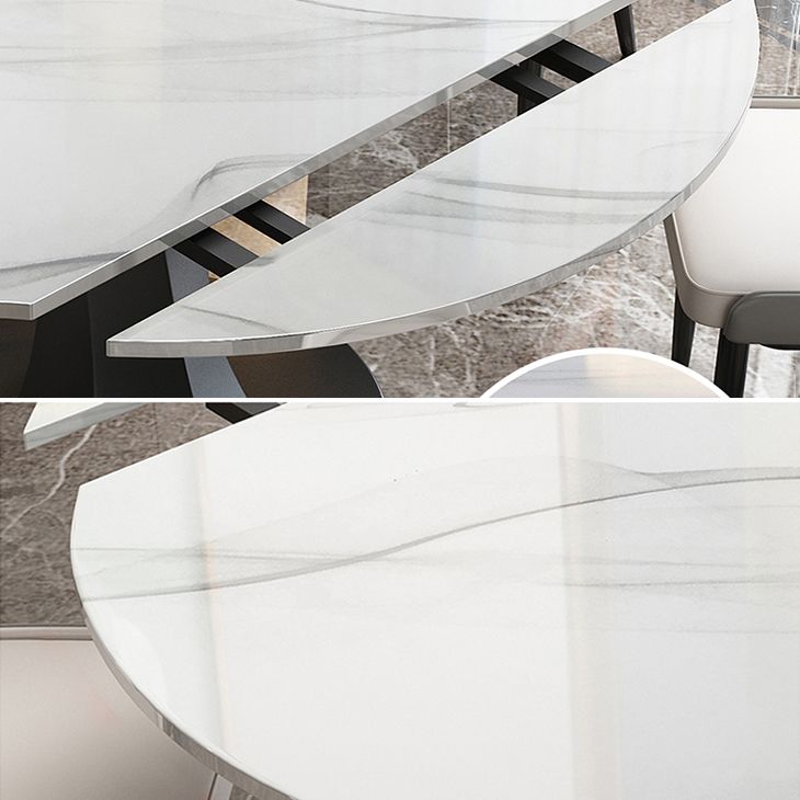 Simplicity Round Dining Room Table Sintered Stone Table with Pedestal Base Clearhalo ' dining_table' 'Dining Tables & Seating' 'Dining Tables' 'furn' 'furn_dining_table' 'Furniture' 'furniture_dining_table' 'Kitchen & Dining Furniture' 'kitchen&dining_furn' 'kitchen' 'kitchen_dining_table' 1200x1200_cfff2af5-b99f-483a-8e5d-02025a8de183