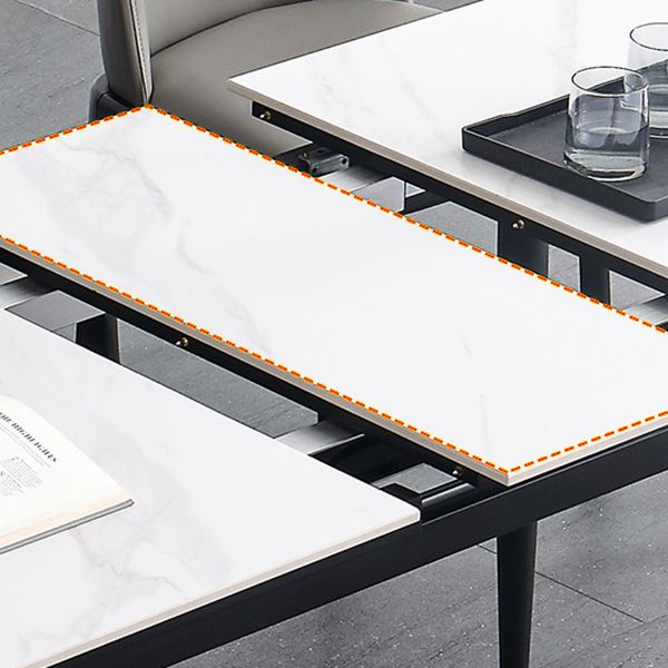 4-foot Stone Dinette Table Industrial Style Rectangle Dining Table with Drop Leaf Clearhalo ' dining_table' 'Dining Tables & Seating' 'Dining Tables' 'furn' 'furn_dining_table' 'Furniture' 'furniture_dining_table' 'Kitchen & Dining Furniture' 'kitchen&dining_furn' 'kitchen' 'kitchen_dining_table' 1200x1200_d0000d4f-4606-4747-add1-7c038259ac0f