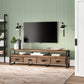 Industrial Wooden Media Console with Drawers, Brown Stand Console Clearhalo 'furn' 'furn_tv_stands_entertainment_centers' 'Furniture' 'Living Room Furniture' 'TV Stands & Entertainment Centers' 'TV Stands & Media Storage Furniture' 'tv_stands_entertainment_centers' 1200x1200_d00058c0-a099-4ac2-9d9e-9633c67a3020