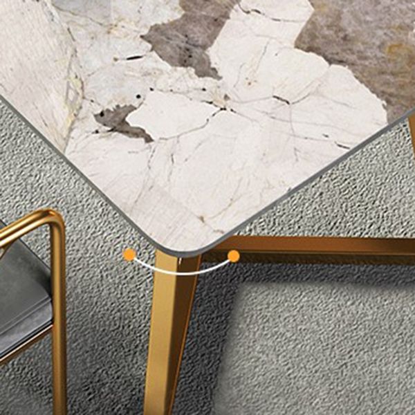 Metal Traditional Luxury Rectangular Indoor Table Sintered Stone Table with Sled Base Clearhalo ' dining_table' 'Dining Tables & Seating' 'Dining Tables' 'furn' 'furn_dining_table' 'Furniture' 'furniture_dining_table' 'Kitchen & Dining Furniture' 'kitchen&dining_furn' 'kitchen' 'kitchen_dining_table' 1200x1200_d0006751-605d-4421-8f5a-e19aec31651d