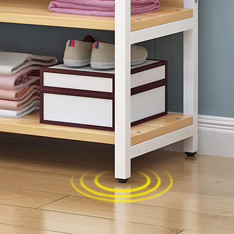 Modern Style Coat Rack Metal Frame Multi-layer Shelve Design Free Standing Coat Rack Clearhalo 'Entry & Mudroom Furniture' 'furn' 'furn_hall_tree_coat_racks' 'Furniture' 'Hall Trees & Coat Racks' 'hall_tree_coat_racks' 1200x1200_d0011ae9-6c5c-4aab-bfa2-b6e21e2c01c7