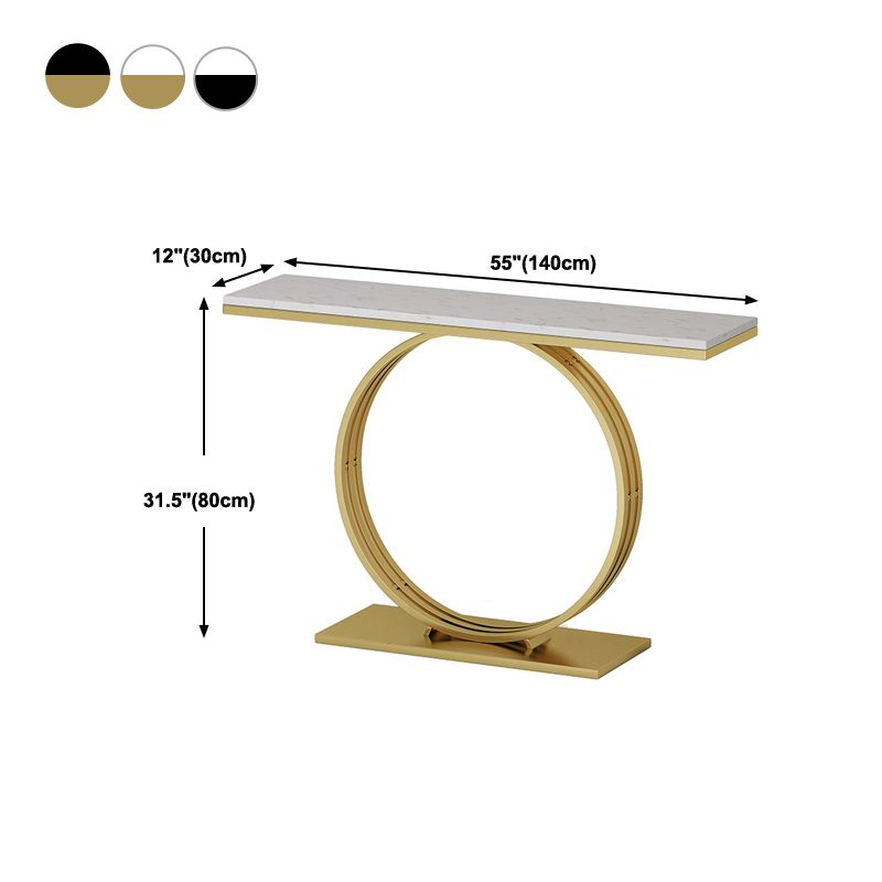 31.5-inch Tall Marble Console Table Rectangle End Table with Shelf Clearhalo 'Console Tables' 'console_tables' 'Entry & Mudroom Furniture' 'furn' 'furn_console_tables' 'Furniture' 1200x1200_d0035ecd-e1a0-4da2-b824-182a7310076a