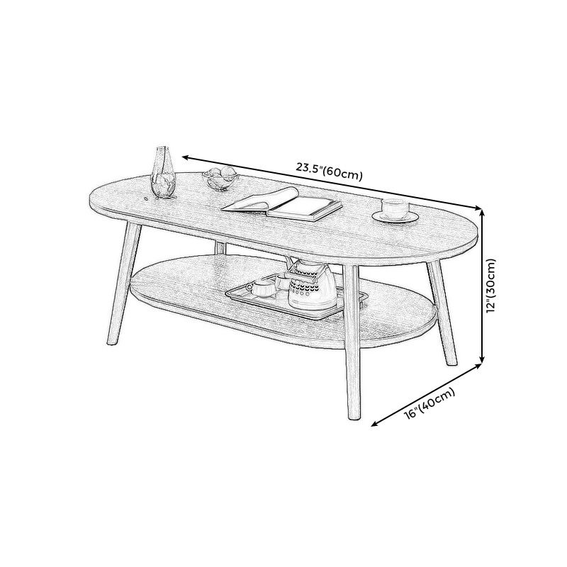 Modern Style Wooden 4-legs Base Top Coffee Table for Living Room Clearhalo 'Coffee & Accent Tables' 'Coffee Tables' 'coffee_tables' 'furn' 'furn_coffee_tables' 'Furniture' 'furniture_coffee_tables' 'Living Room Furniture' 1200x1200_d0066cf9-d0fd-416f-8001-b5e274ced708