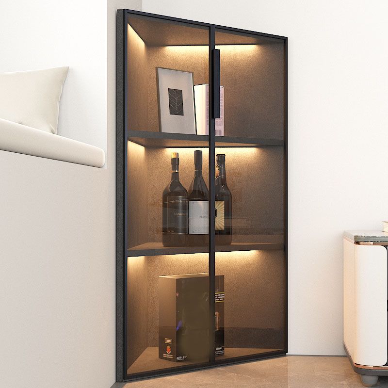 Legno in vetro angolare senza accento contemporaneo angosciante