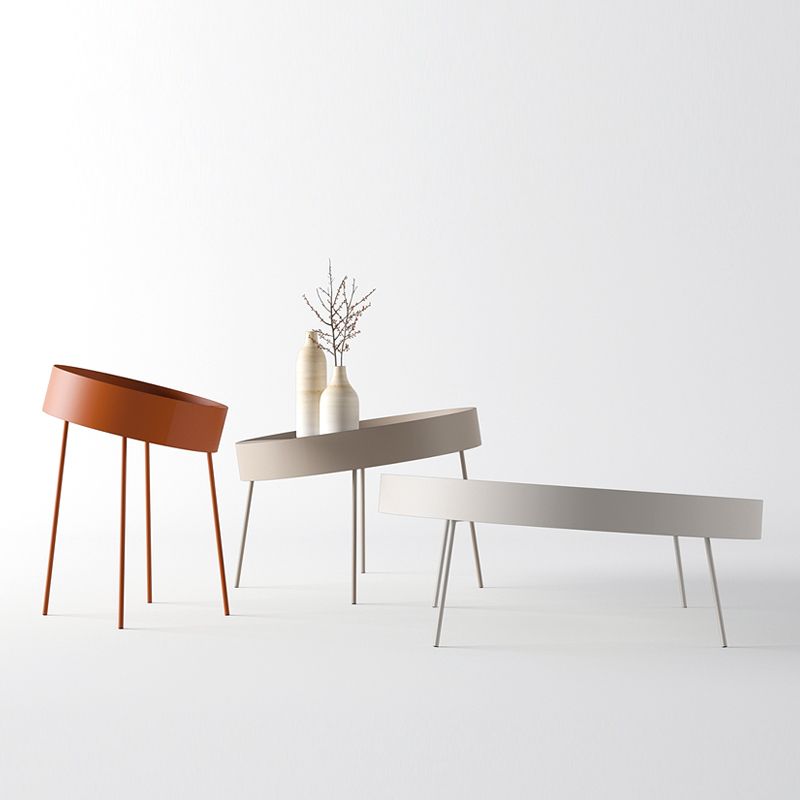 Mid-century Modern 4 Legs Cocktail Table Metal Round Coffee Table Clearhalo 'Coffee & Accent Tables' 'End & Side Tables' 'end_side_table' 'end_side_tables' 'furn' 'furn_end_side_tables' 'Furniture' 'furniture_end_side_table' 'Living Room Furniture' 1200x1200_d009a2df-aabe-4536-a74d-c14d9ec6cb37