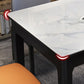 Rectangle 4 Legs Table Mid-Century Modern White Tone Fixed Table of Sintered Stone Clearhalo ' dining_table' 'Dining Tables & Seating' 'Dining Tables' 'furn' 'furn_dining_table' 'Furniture' 'furniture_dining_table' 'Kitchen & Dining Furniture' 'kitchen&dining_furn' 'kitchen' 'kitchen_dining_table' 1200x1200_d00a5cfa-69fc-4f8d-aeb4-bf3c33229b4b