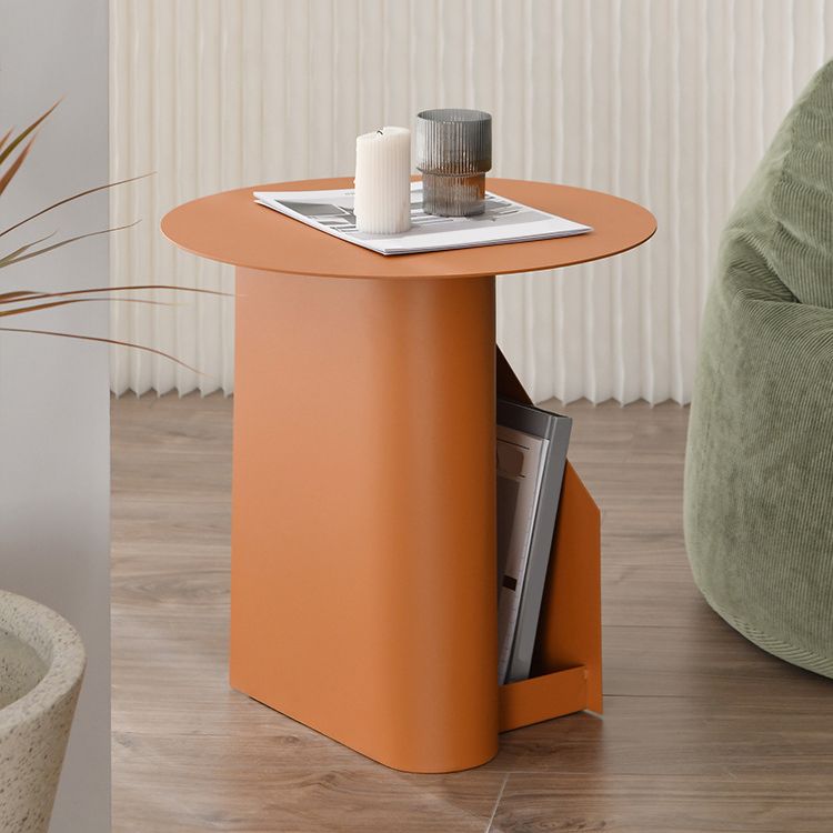 コンテンポラリーラウンドエンド表18.5 "背の高いメタルペデスタルサイドテーブル