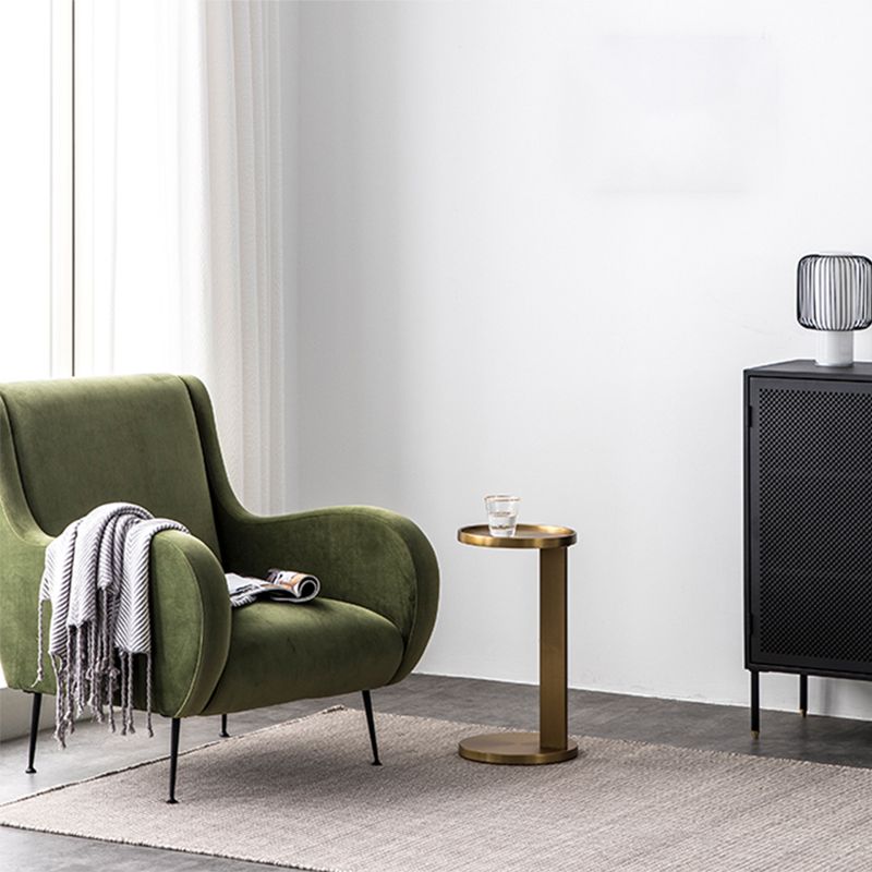 Rustic Accent Side Table Metal Pedestal Round Living Room Corner Table Clearhalo 'Coffee & Accent Tables' 'End & Side Tables' 'end_side_tables' 'furn' 'furn_end_side_tables' 'Furniture' 'Living Room Furniture' 1200x1200_d00afa03-3c2f-4999-9001-97b1b9687306