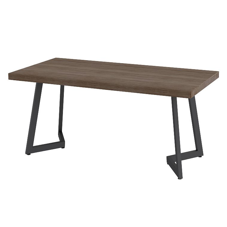 Industrial Style Sintered Stone Dinner Room Kitchen Table Brown Table with Black Frame Clearhalo ' dining_table' 'Dining Tables & Seating' 'Dining Tables' 'furn' 'furn_dining_table' 'Furniture' 'furniture_dining_table' 'Kitchen & Dining Furniture' 'kitchen&dining_furn' 'kitchen' 'kitchen_dining_table' 1200x1200_d00b12ee-f390-4ba1-937c-eba5b7c9ec01