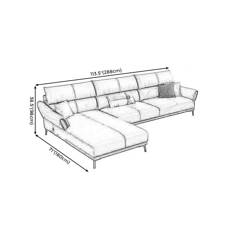 Faux leather High Back Square Arm Sofa and Sectional with Stain-Resistant Clearhalo 'furn' 'furn_sectionals' 'Furniture' 'furniture_sectionals' 'kitchen' 'kitchen_sectionals' 'Living Room Furniture' 'Sectionals' 1200x1200_d00bbee4-37e4-41a2-8b71-fc583d5b31a5
