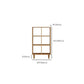 Modern Style Open Back Bookshelf Solid Wood Bookcase with Shelves
