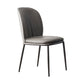 Modern Restaurant Leather Chair Matte Finish Solid Back Dining Chair
