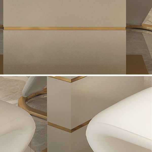 Metal Traditional Luxury Rectangle Dining Table Sintered Stone Table for Dining Room Clearhalo ' dining_table' 'Dining Tables & Seating' 'Dining Tables' 'furn' 'furn_dining_table' 'Furniture' 'furniture_dining_table' 'Kitchen & Dining Furniture' 'kitchen&dining_furn' 'kitchen' 'kitchen_dining_table' 1200x1200_d00d6472-fcf1-4d02-946d-b41bf47b2782