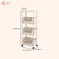 Contemporary Plastic Bookshelf White Standard Shelf Bookcase for Study Room