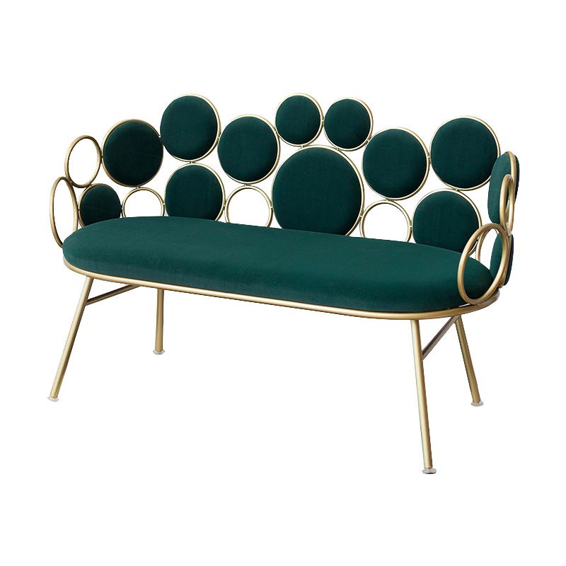 Modern Velvet 2-seat Sofa 31.49" H Sloped Arm Metal Frame Settee Clearhalo 'furn' 'furn_sofas' 'Furniture' 'Living Room Furniture' 'Sofa' 'sofas' 1200x1200_d00f273d-8191-47c6-be13-8bd707b4e60d