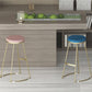 Nordic Style Bar-stool Round Seat Counter Bar Stool with Metal Legs for Home