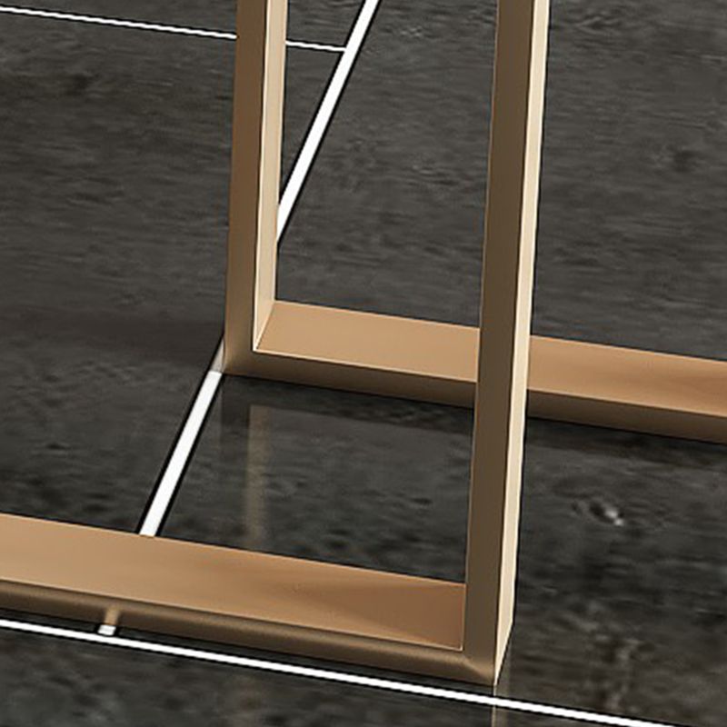 Juego de pub rectangular de estilo contemporáneo Juego de comedor de pub de mármol sintético de 1/5 piezas