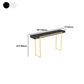 Console di console rettangolo in marmo glam
