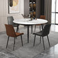 Round Sintered Stone Dining Table Modern Extendable Furniture  with 4 Legs in Matte Finish