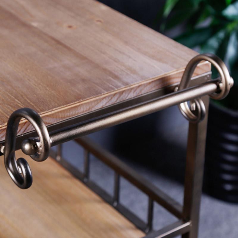 Tavolo da cucina in legno contemporaneo tavolo da cucina stazionaria con archiviazione aperta