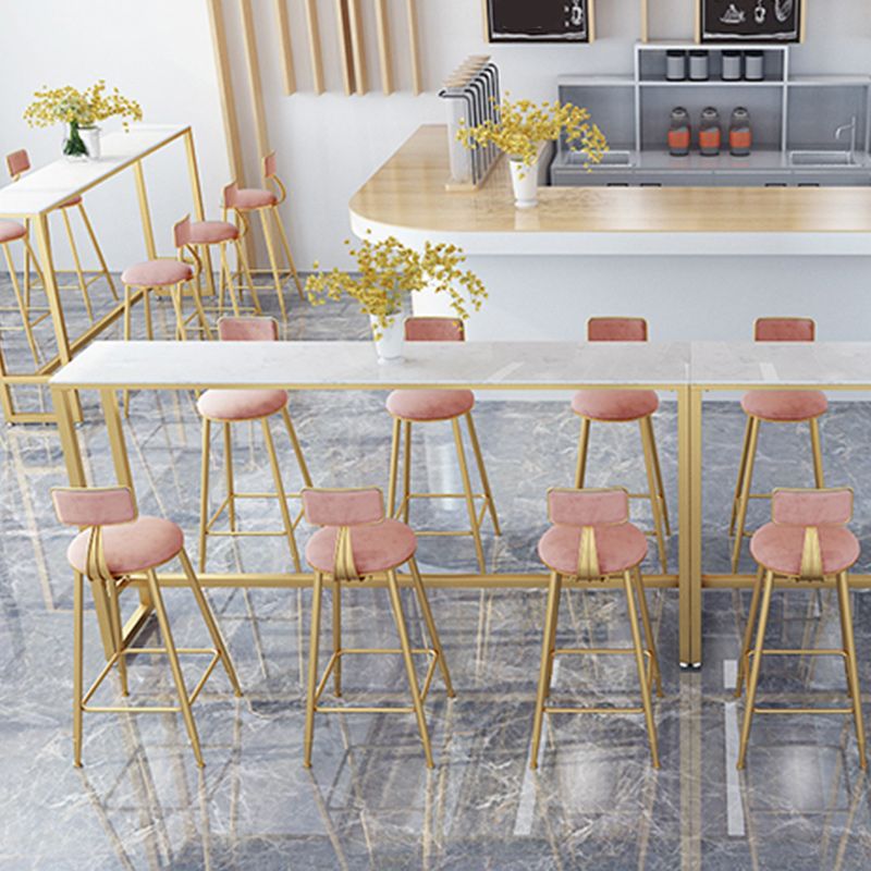 Stone Bar eettafel Glam -stijl rechthoekige staaftafel met schroefvoetstuk voor keuken