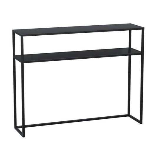 Modern Console Accent Table Antique Finish Console Sofa Table in Metal