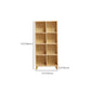 Modern Wooden Bookcase Standard Natural Closed Back Bookshelf