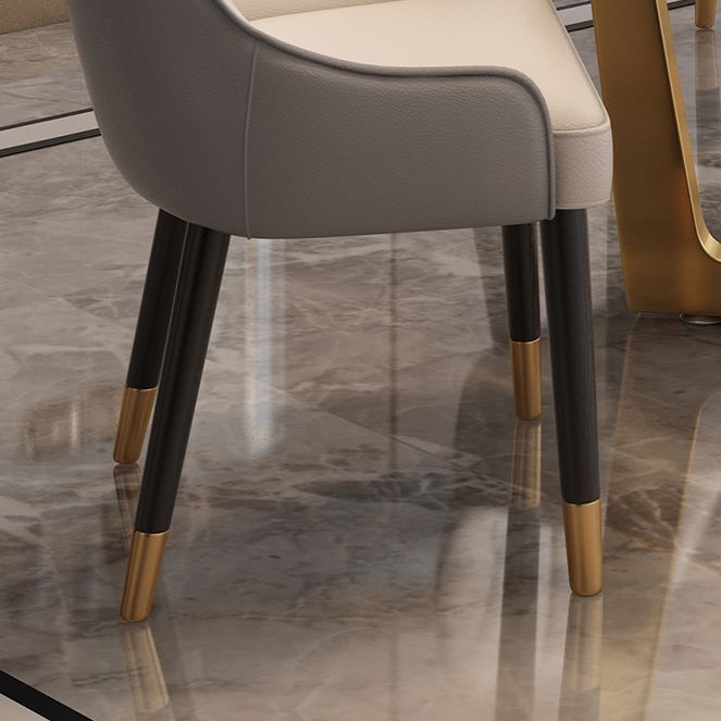 Moderne marmeren bovenste dinerset rechthoek 1/2/5/6/7 stukken eetkamer tafel set