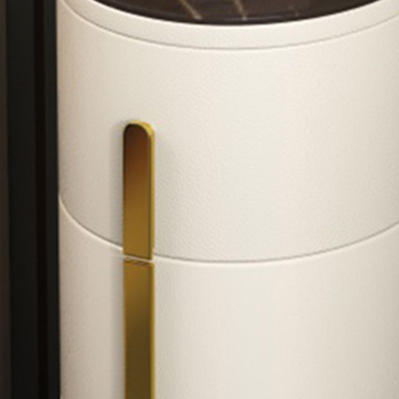 9.8" W X 23.6" H Modern Side Table with Four Gold Metal Legs