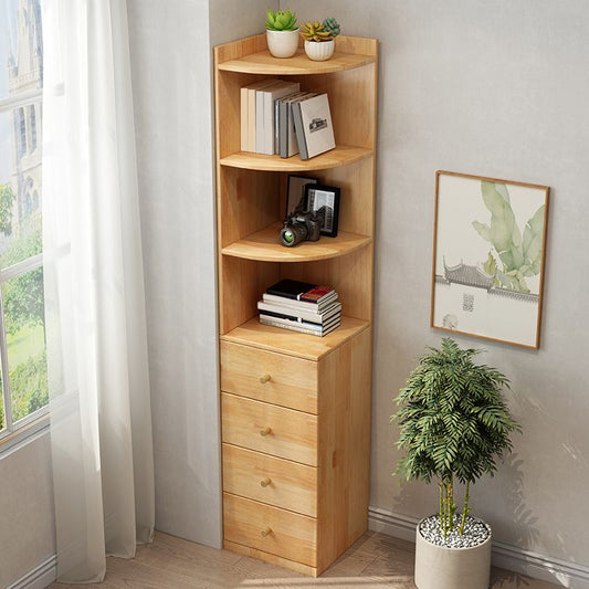 Contemporary 73.23"Tall Corner Chest, 4- Drawer Wood Accent Chest Clearhalo 'Cabinets & Chests' 'cabinets_chests' 'furn' 'furn_cabinets_chests' 'Furniture' 'Living Room Furniture' 1200x1200_d01ae2bc-87d1-454f-b914-8bf0895dca39