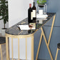 Faux Marble Bar Height Table Modern Style Bistro Pub Table with 2 Shelves Clearhalo 'Bar Furniture' 'Bar Tables' 'bar_tables' 'furn' 'furn_bar_tables' 'Furniture' 'Kitchen & Dining Furniture' 1200x1200_d01b1dd4-257c-4fdd-a9d6-59fb1ac648ee