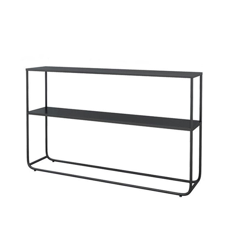 Contemporary Sofa Console Table Antique Finish Console Accent Table in Metal