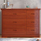 Mid-Century Chest Modern Solid Wood 6 - Drawer Standard Accent Chest Clearhalo 'Cabinets & Chests' 'cabinets_chests' 'furn' 'furn_cabinets_chests' 'Furniture' 'Living Room Furniture' 1200x1200_d01c5fbd-c28f-47c7-ab59-f8e5b2266016