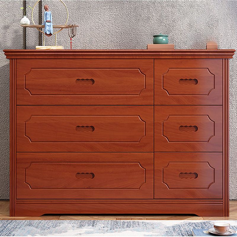 Mid-Century Chest Modern Solid Wood 6 - Drawer Standard Accent Chest Clearhalo 'Cabinets & Chests' 'cabinets_chests' 'furn' 'furn_cabinets_chests' 'Furniture' 'Living Room Furniture' 1200x1200_d01c5fbd-c28f-47c7-ab59-f8e5b2266016