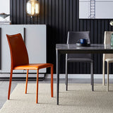 Solid Back Dining Armless Chairs Stackable Dining Side Chairs with Metal Legs Clearhalo ' kitchen&dining_furn' 'Dining Chairs' 'Dining Tables & Seating' 'dining_chair' 'furn' 'furn_dining_chair' 'Furniture' 'furniture_dining_chair' 'Kitchen & Dining Furniture' 'kitchen' 1200x1200_d01efd4d-43e2-447e-85ea-2e762d0a9735